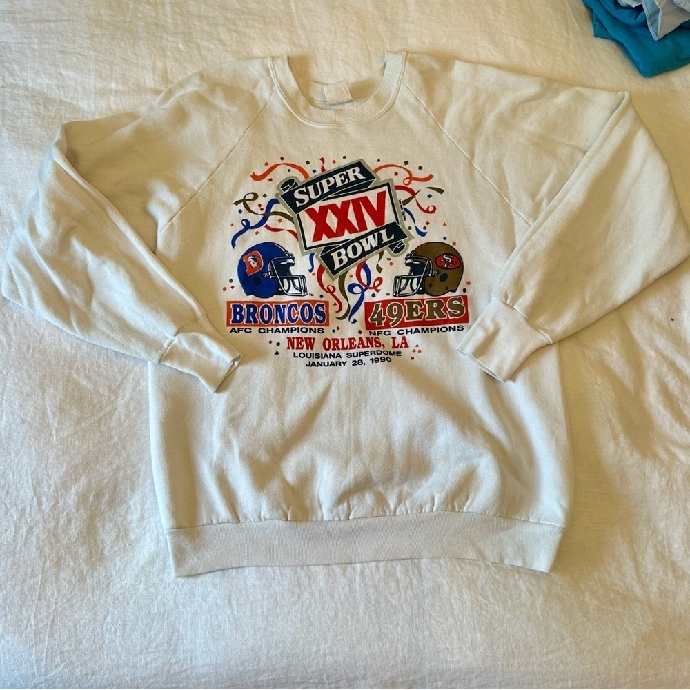 White Super Bowl XXIV Sweatshirt